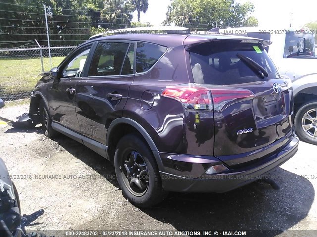 2T3ZFREV5HW329590 - 2017 TOYOTA RAV4 LE GRAY photo 3