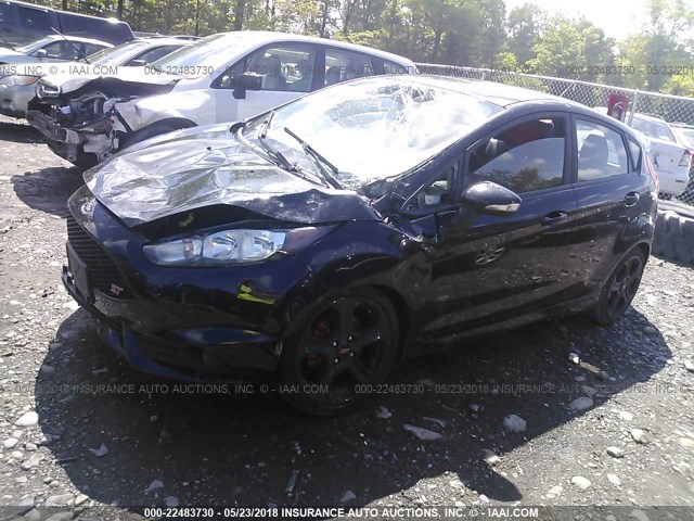 3FADP4GX3JM100086 - 2018 FORD FIESTA ST BLACK photo 2