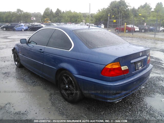 WBABM5340YJP00404 - 2000 BMW 328 CI BLUE photo 3