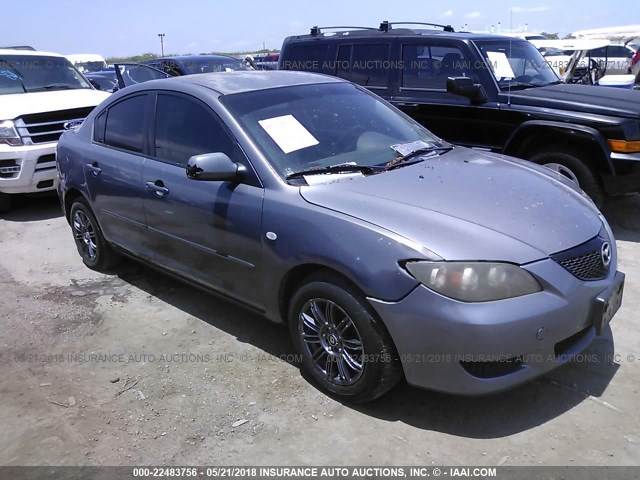 JM1BK12F281157335 - 2008 MAZDA 3 I GRAY photo 1