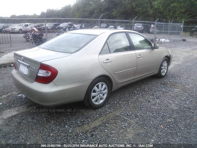 4T1BE32K34U892085 - 2004 TOYOTA CAMRY LE/XLE/SE Champagne photo 4