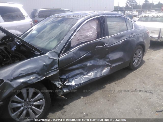 1HGCP2F86CA081135 - 2012 HONDA ACCORD EXL GRAY photo 6