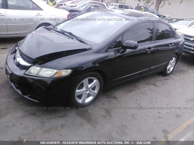 2HGFA1F60BH512060 - 2011 HONDA CIVIC LX-S BLACK photo 2