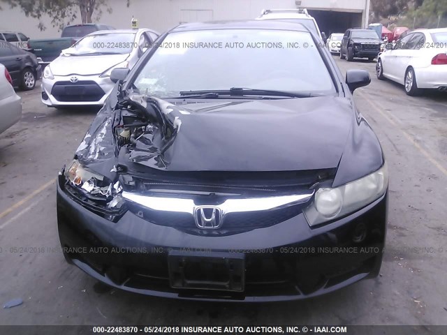 2HGFA1F60BH512060 - 2011 HONDA CIVIC LX-S BLACK photo 6