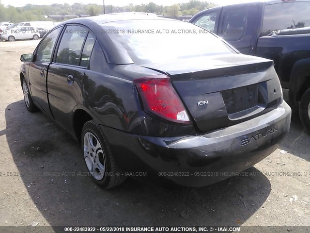 1G8AJ52F94Z188769 - 2004 SATURN ION LEVEL 2 BLACK photo 3