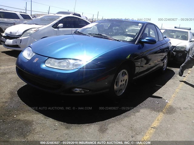 1G8ZY12712Z188424 - 2002 SATURN SC2 BLUE photo 2