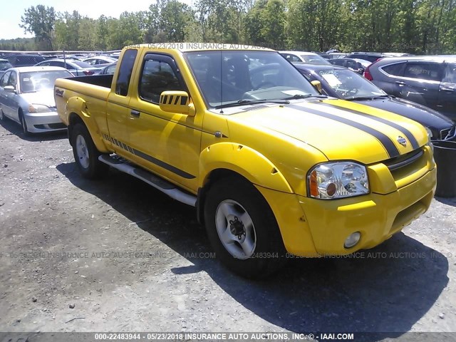 1N6ED26Y91C314309 - 2001 NISSAN FRONTIER KING CAB XE/KING CAB SE YELLOW photo 1