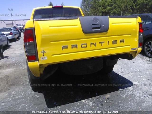 1N6ED26Y91C314309 - 2001 NISSAN FRONTIER KING CAB XE/KING CAB SE YELLOW photo 6