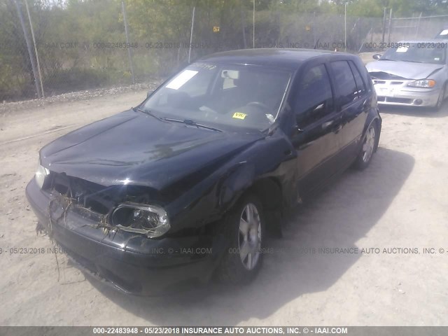 9BWFL61JX64000736 - 2006 VOLKSWAGEN GOLF GL BLACK photo 2