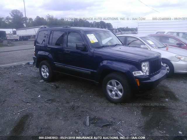 1C4PJMAK3CW146929 - 2012 JEEP LIBERTY SPORT BLUE photo 1