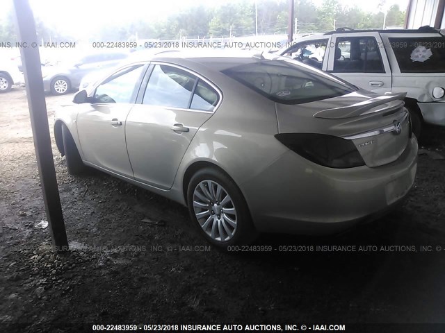 2G4GN5EC9B9186044 - 2011 BUICK REGAL CXL BEIGE photo 3