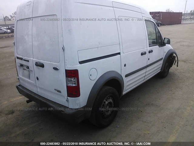 NM0LS7AN8DT141748 - 2013 FORD TRANSIT CONNECT XL WHITE photo 4