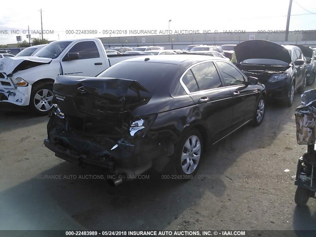 JHMCP26828C050571 - 2008 HONDA ACCORD EXL BLACK photo 4