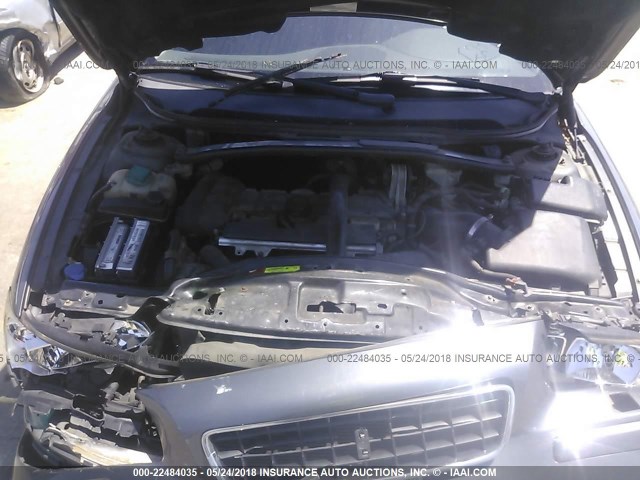 YV1RS592562513092 - 2006 VOLVO S60 2.5T GRAY photo 10