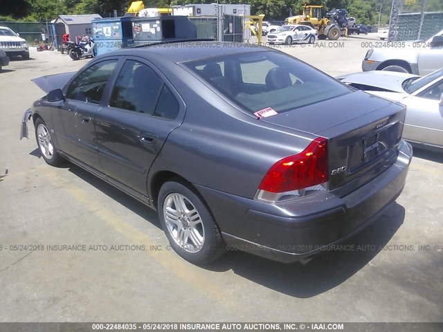 YV1RS592562513092 - 2006 VOLVO S60 2.5T GRAY photo 3