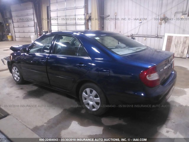 4T1BE32K22U568297 - 2002 TOYOTA CAMRY LE/XLE/SE 蓝色 照片 3