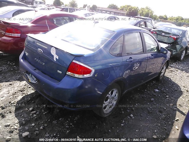 1FAHP36N49W204979 - 2009 FORD FOCUS SES BLUE photo 4