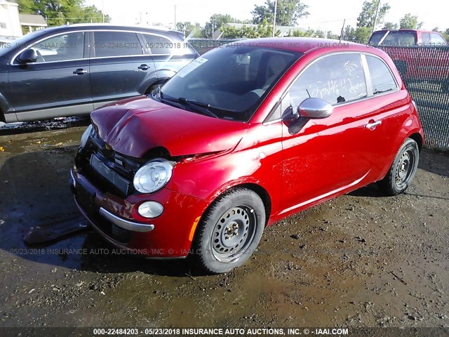 3C3CFFAR4CT188822 - 2012 FIAT 500 POP RED photo 2