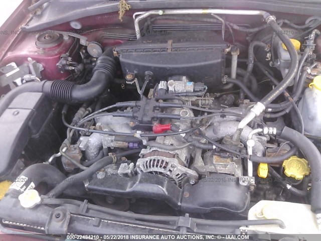 JF1SG65633H725821 - 2003 SUBARU FORESTER 2.5XS Қызыл фото 10