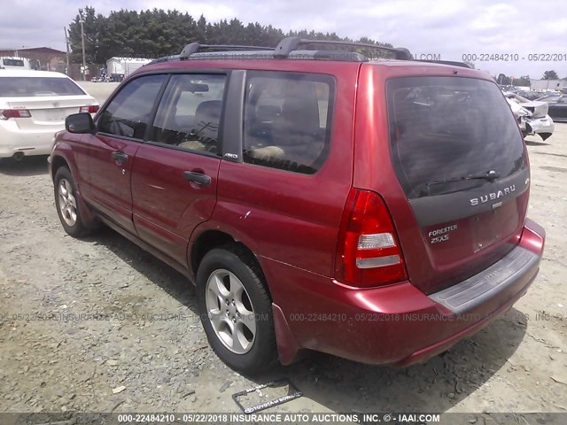 JF1SG65633H725821 - 2003 SUBARU FORESTER 2.5XS RED photo 3