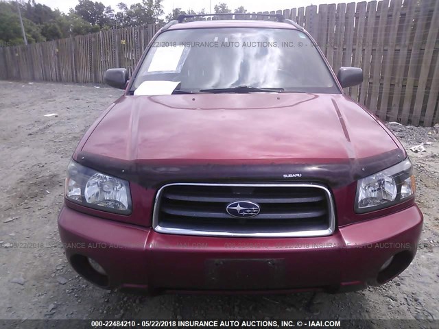 JF1SG65633H725821 - 2003 SUBARU FORESTER 2.5XS RED photo 6