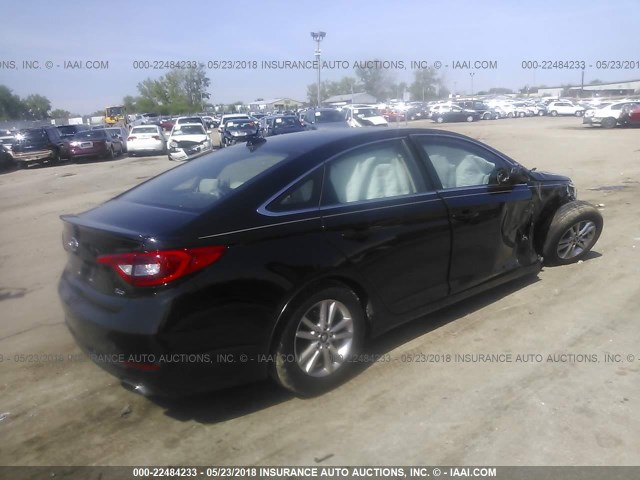 5NPE24AA9HH495585 - 2017 HYUNDAI SONATA ECO BLACK photo 4