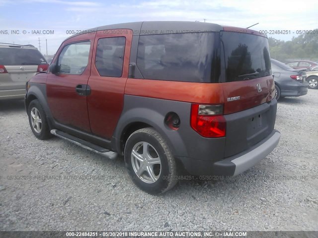 5J6YH28684L002450 - 2004 HONDA ELEMENT EX ORANGE photo 3