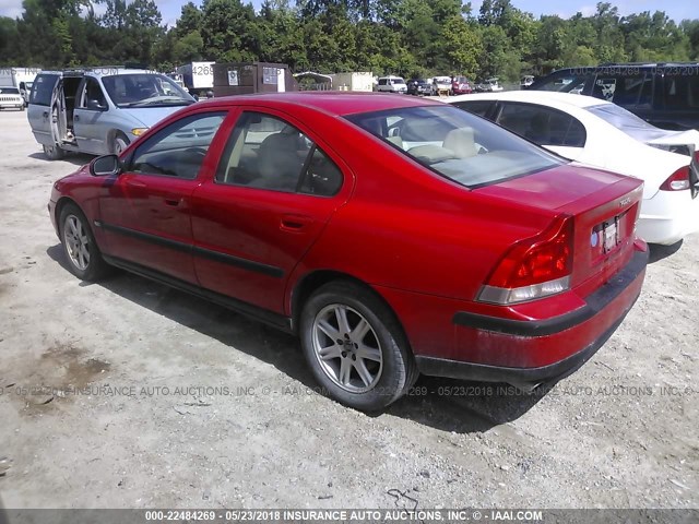 YV1RS58D112075053 - 2001 VOLVO S60 2.4T RED photo 3