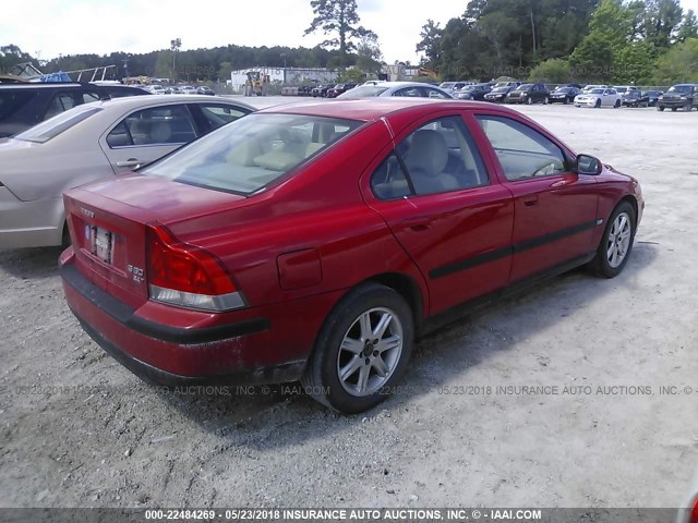 YV1RS58D112075053 - 2001 VOLVO S60 2.4T RED photo 4