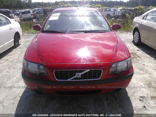 YV1RS58D112075053 - 2001 VOLVO S60 2.4T RED photo 6