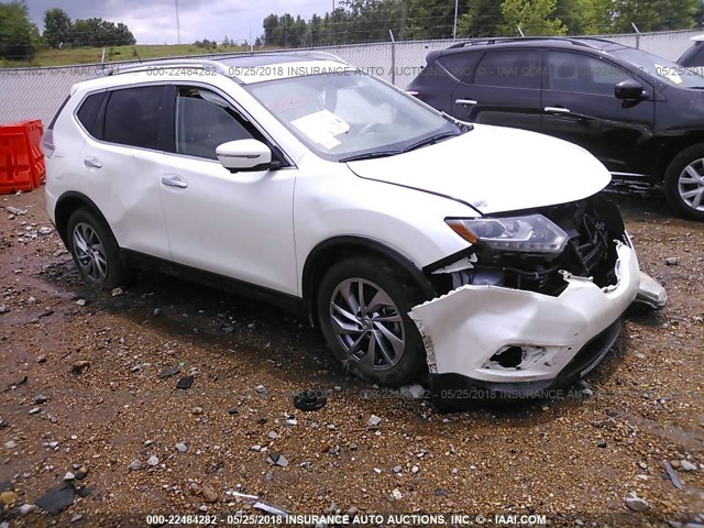 5N1AT2MT4FC779546 - 2015 NISSAN ROGUE S/SL/SV WHITE photo 1