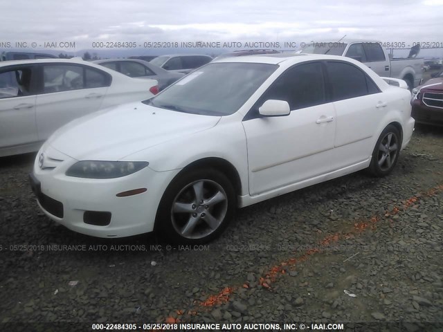 1YVHP80C285M17099 - 2008 MAZDA 6 I WHITE photo 2