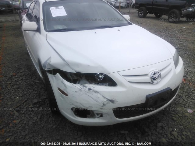 1YVHP80C285M17099 - 2008 MAZDA 6 I WHITE photo 6