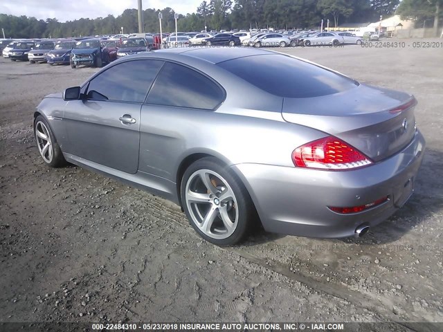 WBAEA53558CV90243 - 2008 BMW 650 I ნაცრისფერი ფოტო 3