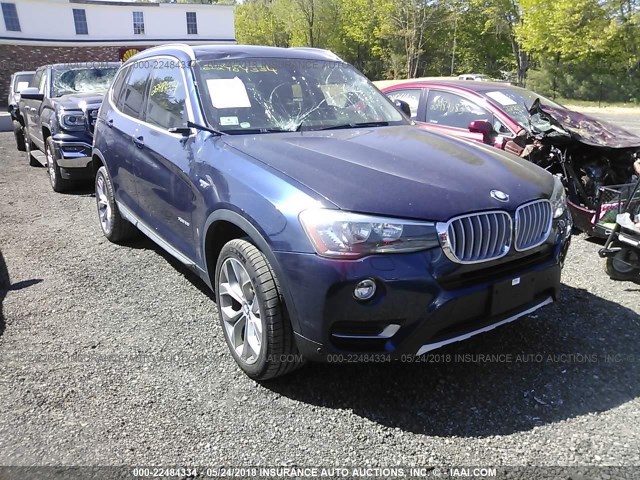 5UXWX9C57H0T06351 - 2017 BMW X3 XDRIVE28I BLUE photo 1