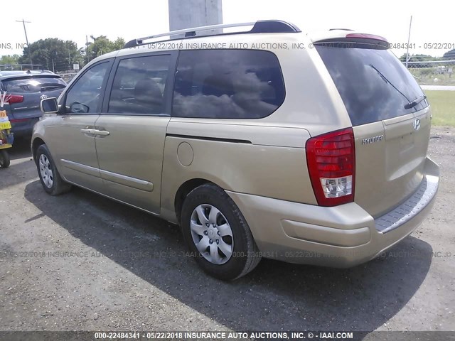 KNDMC233176024745 - 2007 HYUNDAI ENTOURAGE GLS/SE/LIMITED BEIGE photo 3