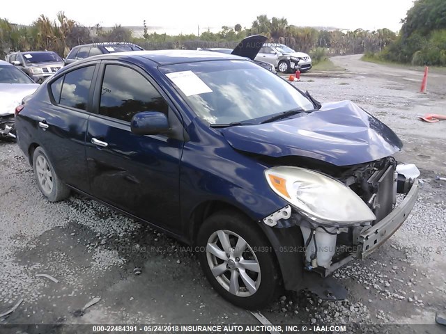 3N1CN7AP7CL806480 - 2012 NISSAN VERSA S/SV/SL Dark Blue photo 1