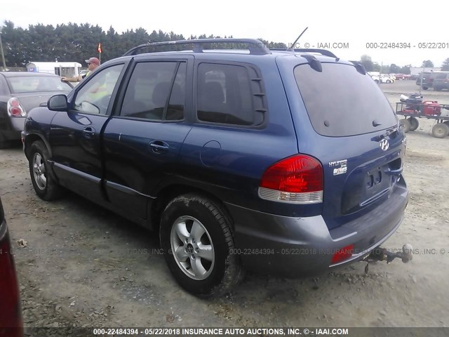 KM8SC73D46U092332 - 2006 HYUNDAI SANTA FE GLS/LIMITED BLUE photo 3