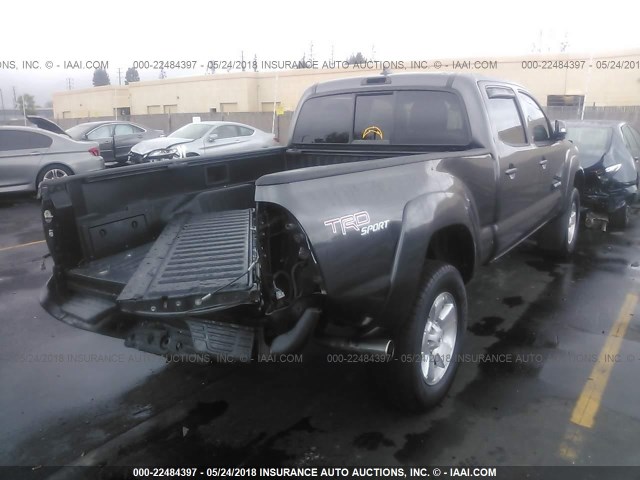 3TMKU4HN3CM031250 - 2012 TOYOTA TACOMA DBL CAB PRERUNNER LNG BED GRAY photo 4