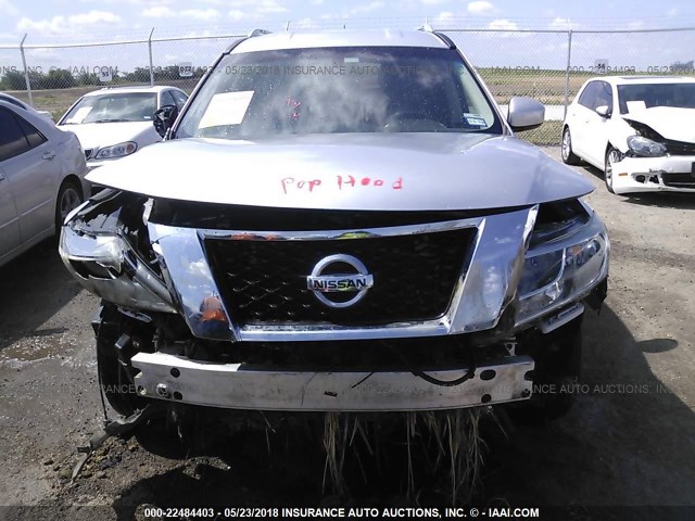 5N1AR2MN5EC647121 - 2014 NISSAN PATHFINDER S/SV/SL/PLATINUM SILVER photo 6