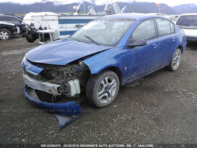 1G8AK52F14Z102724 - 2004 SATURN ION LEVEL 3 BLUE photo 2