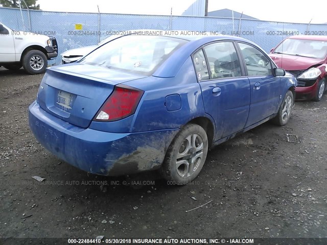 1G8AK52F14Z102724 - 2004 SATURN ION LEVEL 3 BLUE photo 4