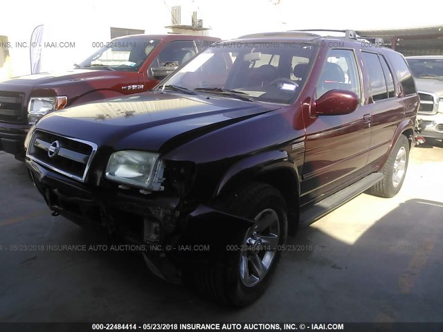 JN8DR09XX4W800559 - 2004 NISSAN PATHFINDER LE/SE MAROON photo 2