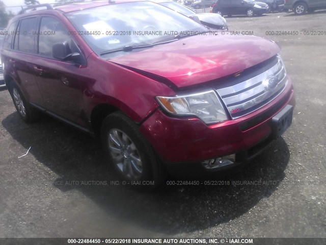 2FMDK39C57BB69364 - 2007 FORD EDGE SEL PLUS RED photo 1