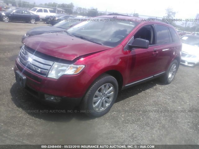 2FMDK39C57BB69364 - 2007 FORD EDGE SEL PLUS RED photo 2