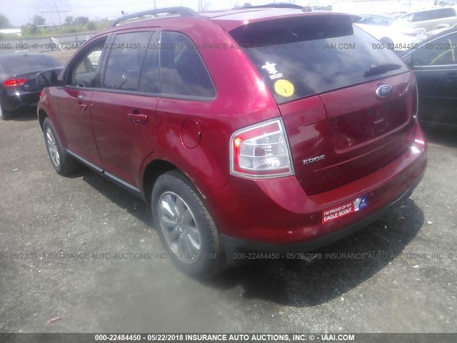 2FMDK39C57BB69364 - 2007 FORD EDGE SEL PLUS RED photo 3