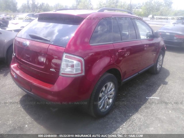 2FMDK39C57BB69364 - 2007 FORD EDGE SEL PLUS RED photo 4