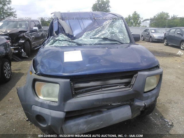 5J6YH18293L006528 - 2003 HONDA ELEMENT DX BLUE photo 6