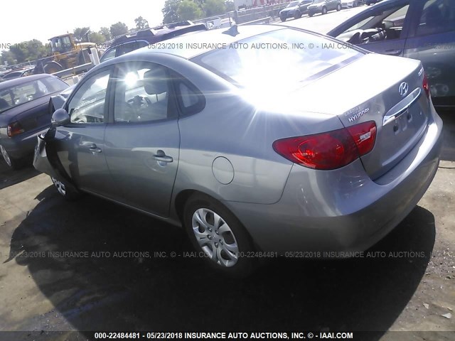 KMHDU4AD0AU037912 - 2010 HYUNDAI ELANTRA BLUE/GLS/SE GRAY photo 3