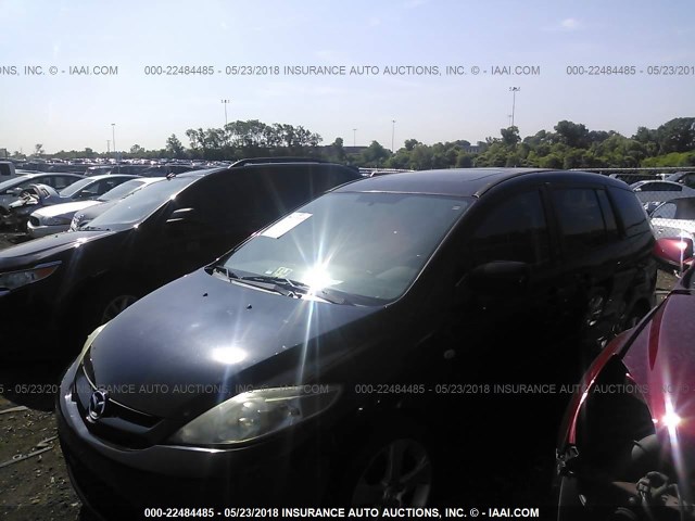 JM1CR293460121456 - 2006 MAZDA 5 BLACK photo 2